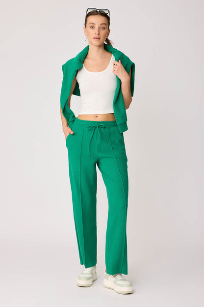 FRONT-STITCHED LOOSE TRACKSUIT TROUSERS