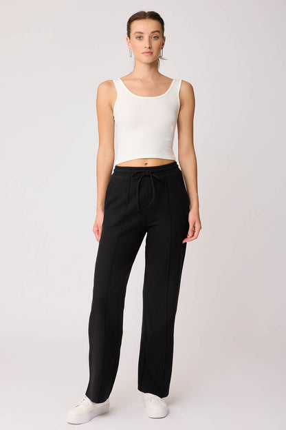 FRONT-STITCHED LOOSE TRACKSUIT TROUSERS