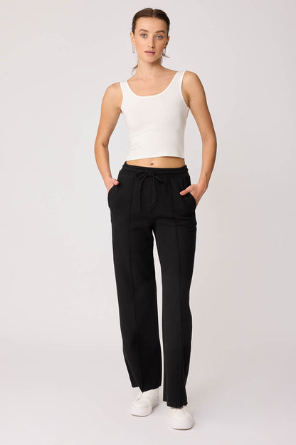 FRONT-STITCHED LOOSE TRACKSUIT TROUSERS