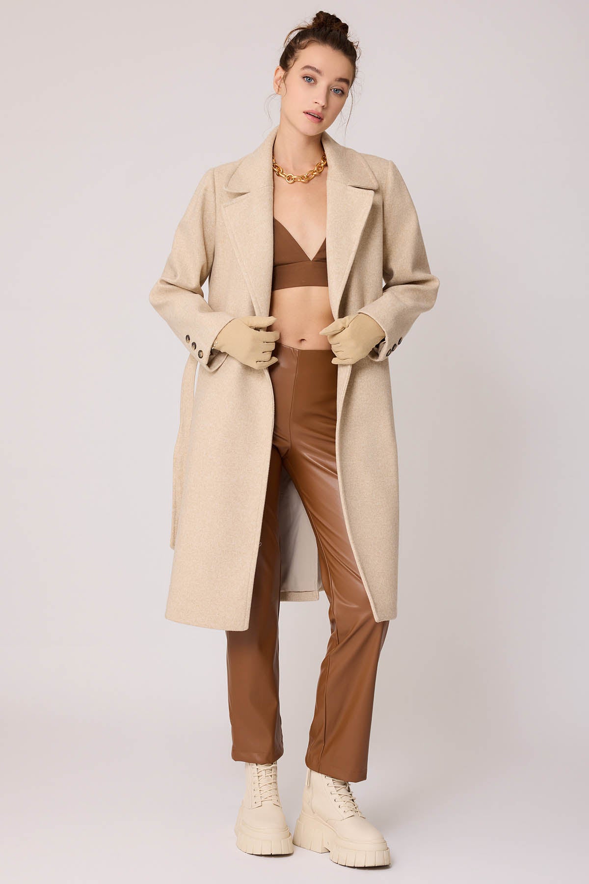 LONG JACKET WITH FRONT BUTTONS