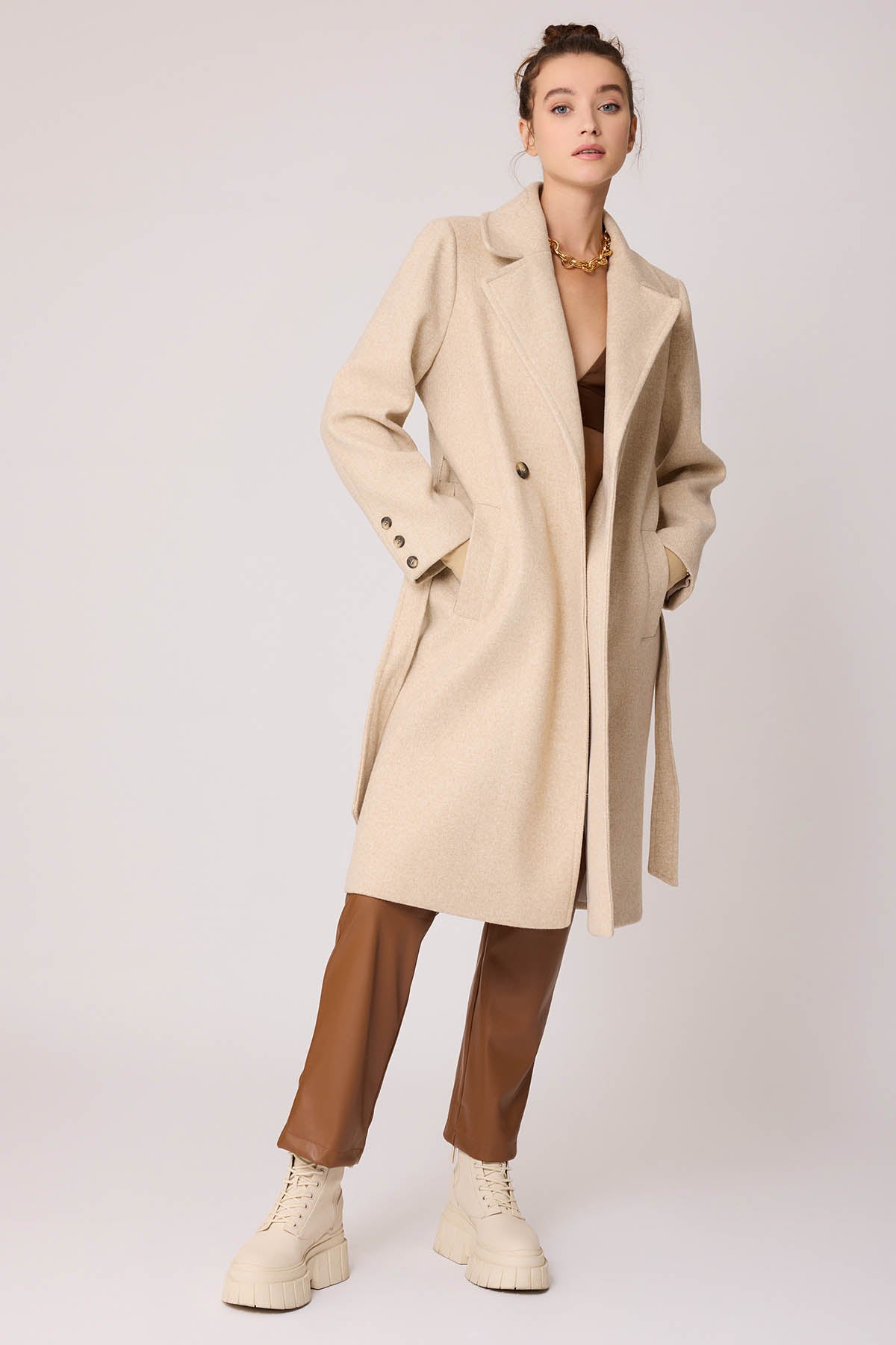 LONG JACKET WITH FRONT BUTTONS