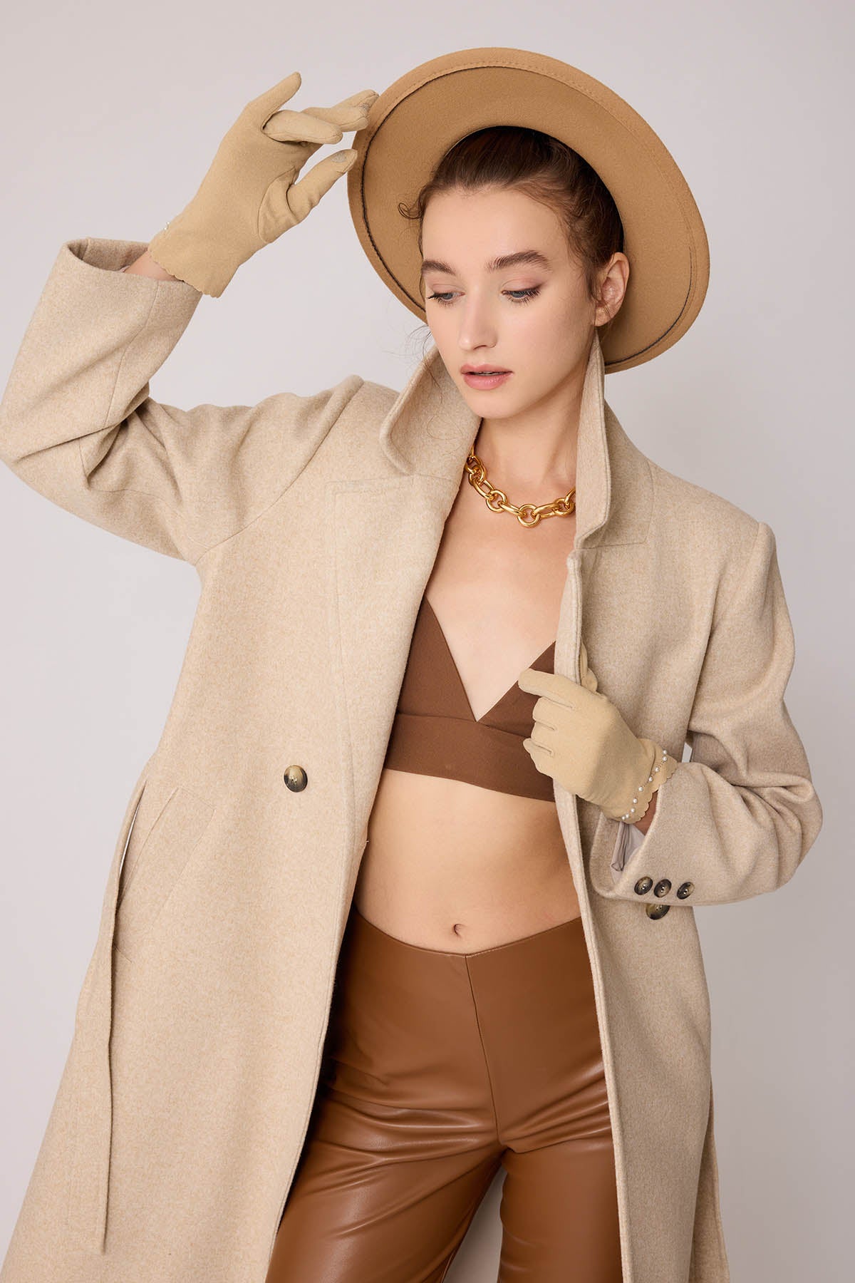LONG JACKET WITH FRONT BUTTONS