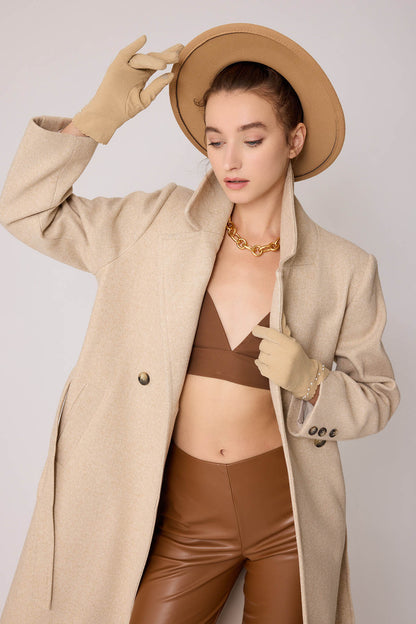 LONG JACKET WITH FRONT BUTTONS