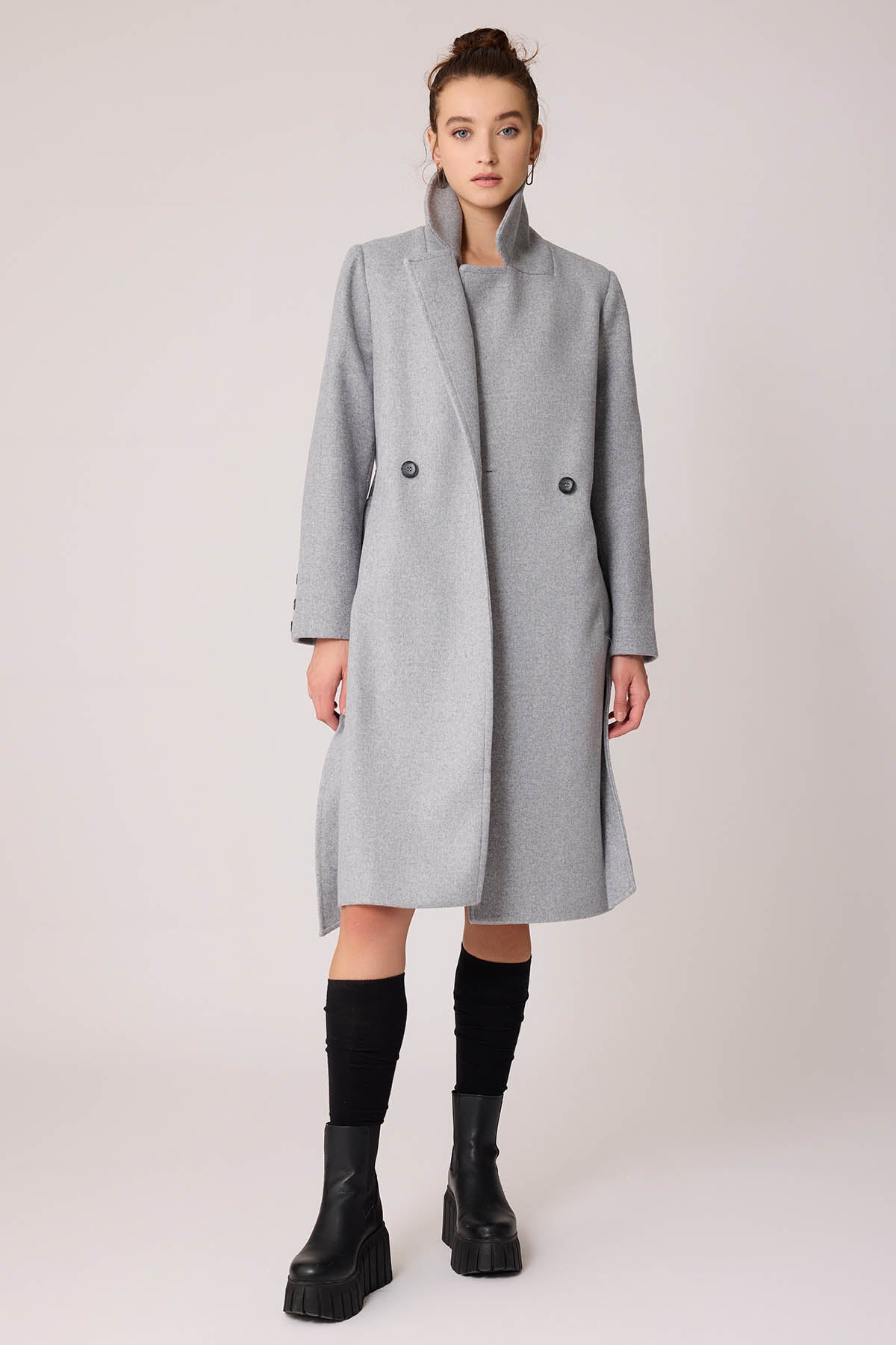LONG JACKET WITH FRONT BUTTONS