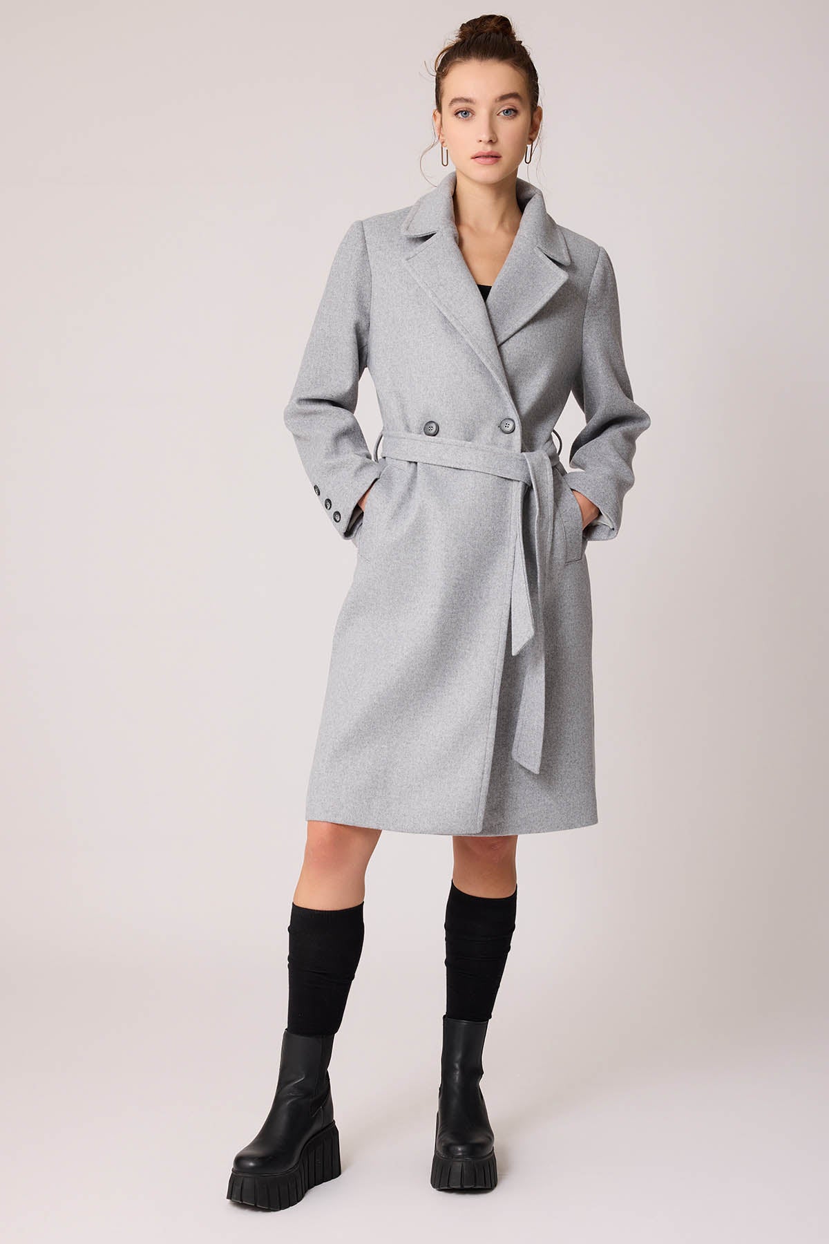 LONG JACKET WITH FRONT BUTTONS