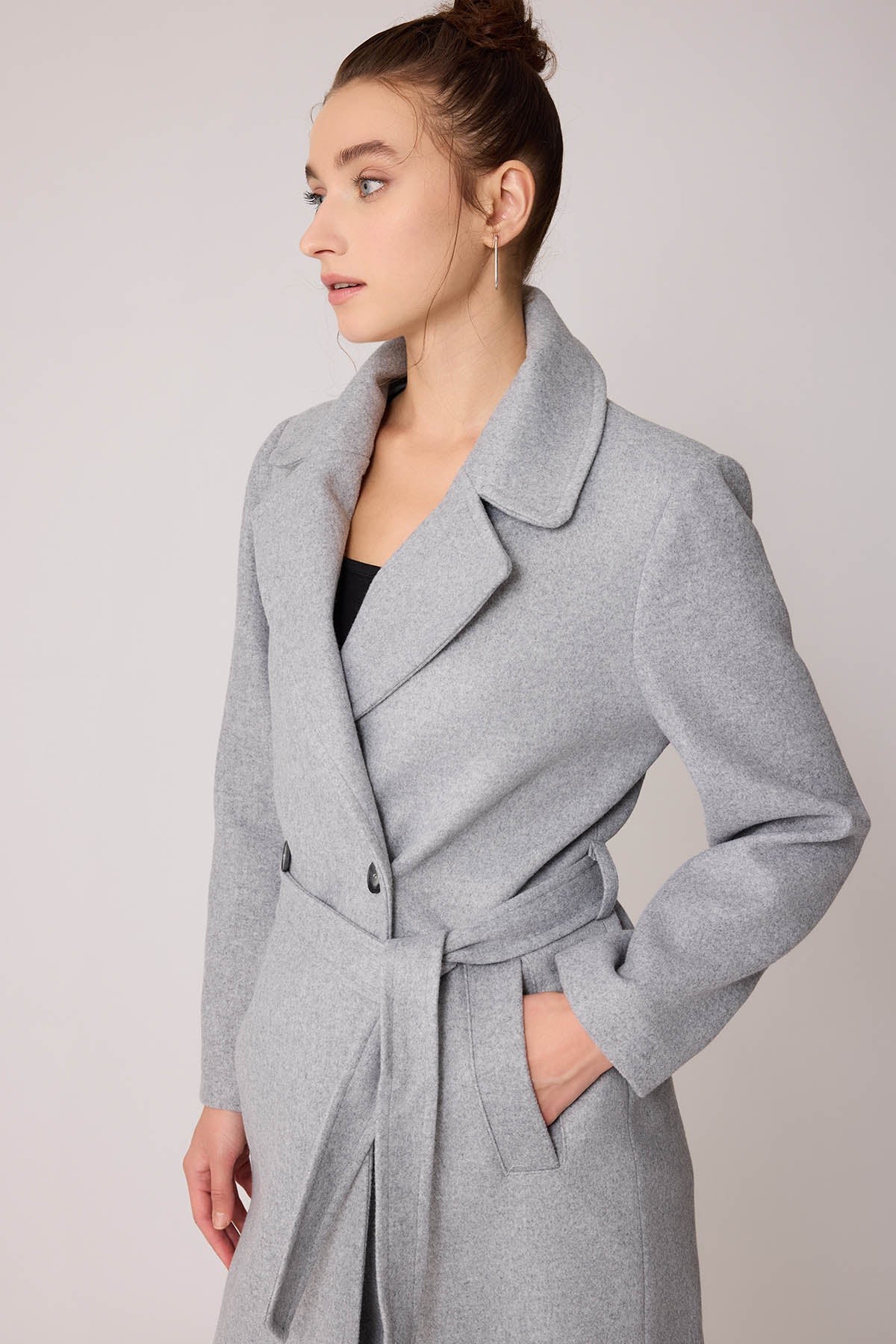 LONG JACKET WITH FRONT BUTTONS