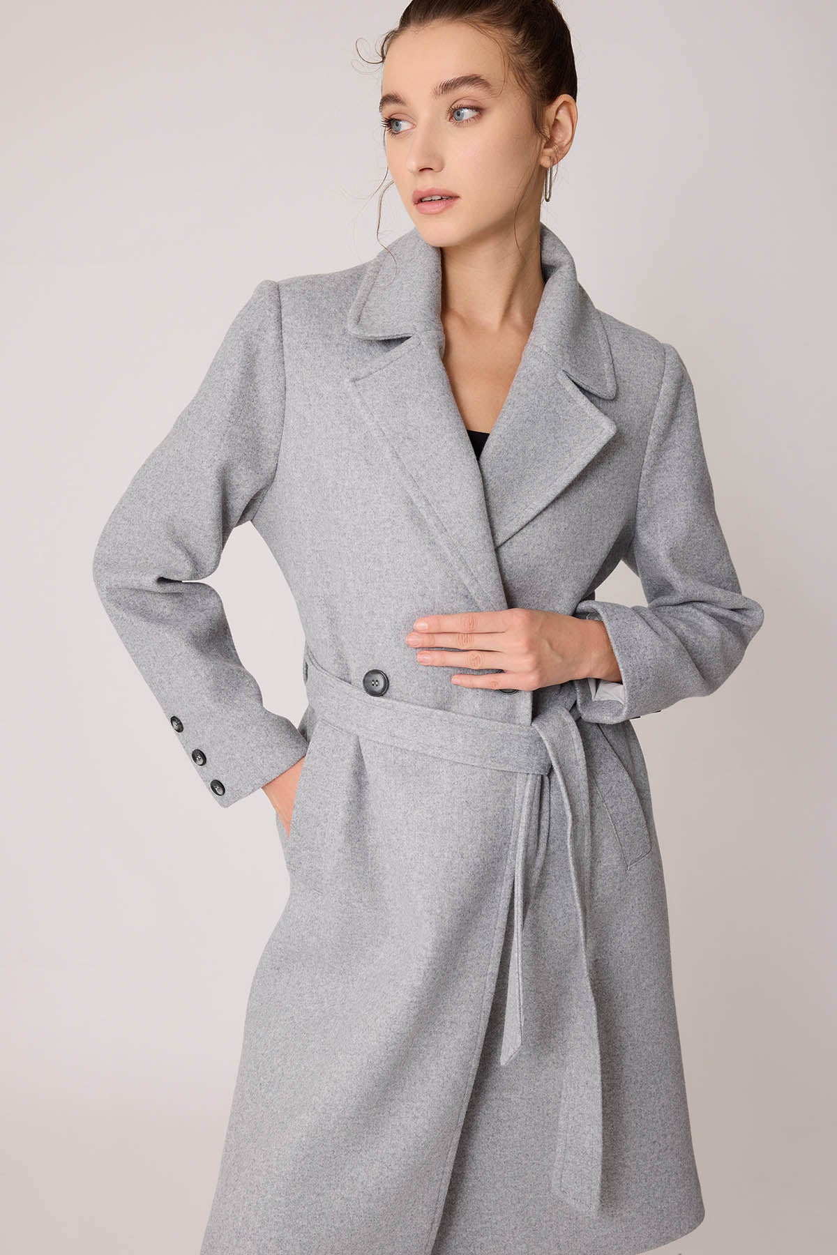 LONG JACKET WITH FRONT BUTTONS