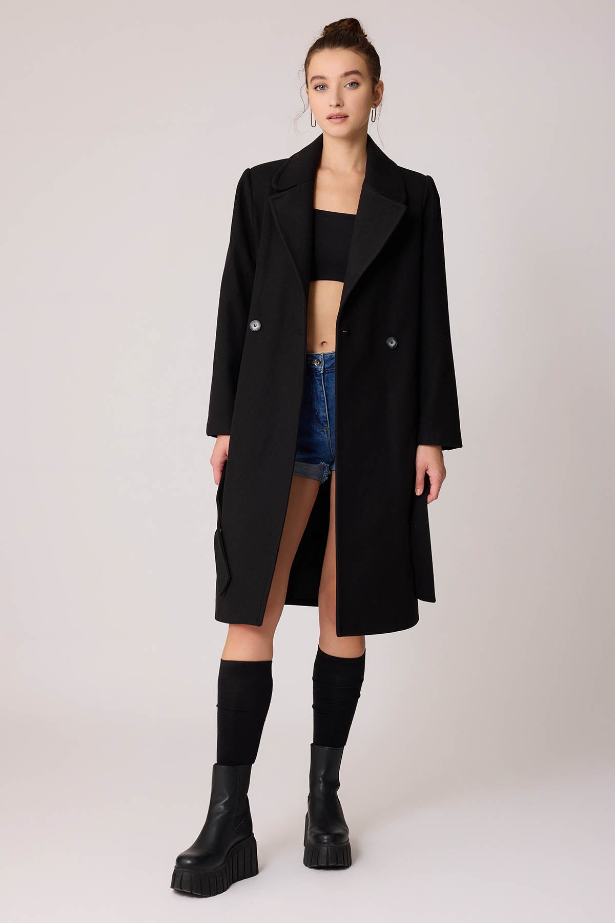 LONG JACKET WITH FRONT BUTTONS