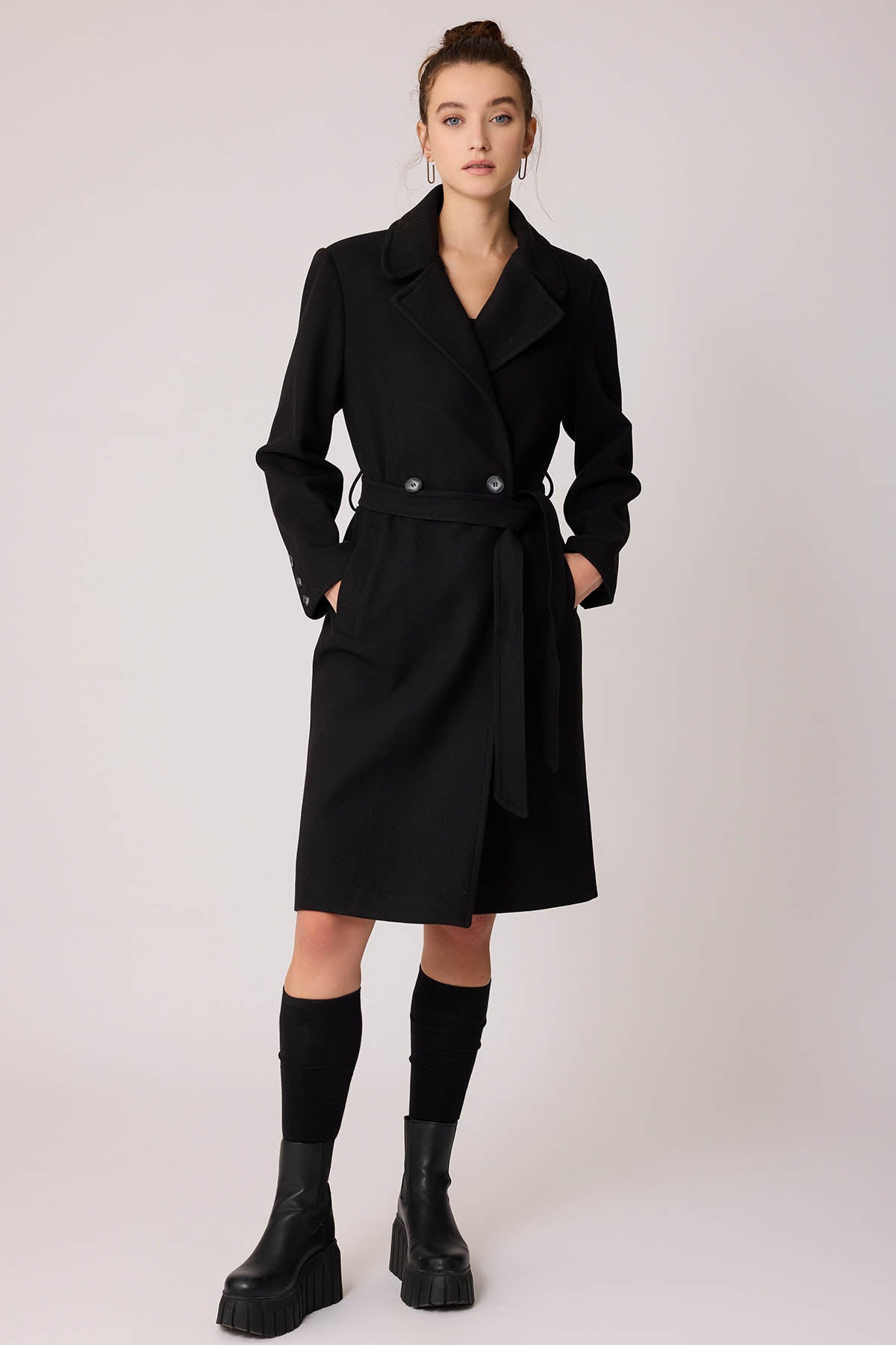 LONG JACKET WITH FRONT BUTTONS