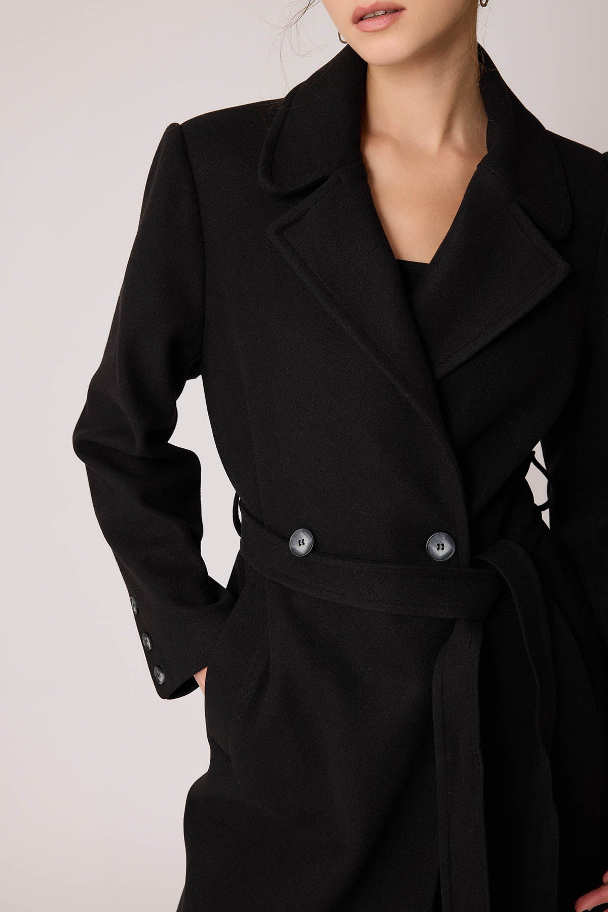 LONG JACKET WITH FRONT BUTTONS
