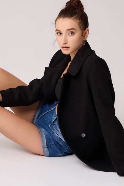 LONG JACKET WITH FRONT BUTTONS