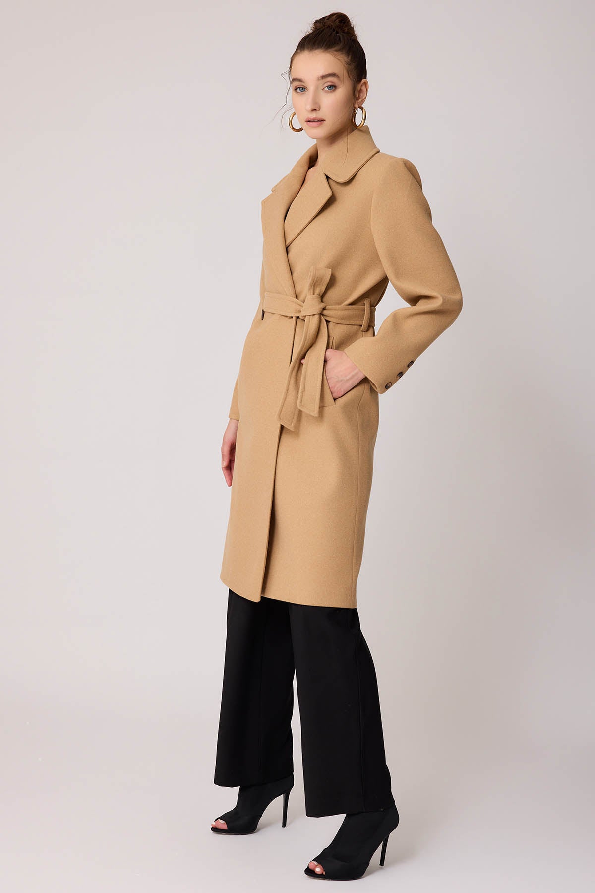 LONG JACKET WITH FRONT BUTTONS