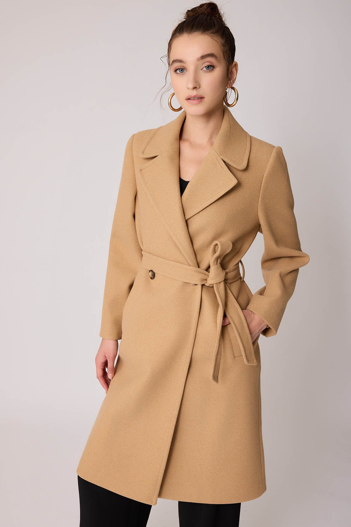 LONG JACKET WITH FRONT BUTTONS