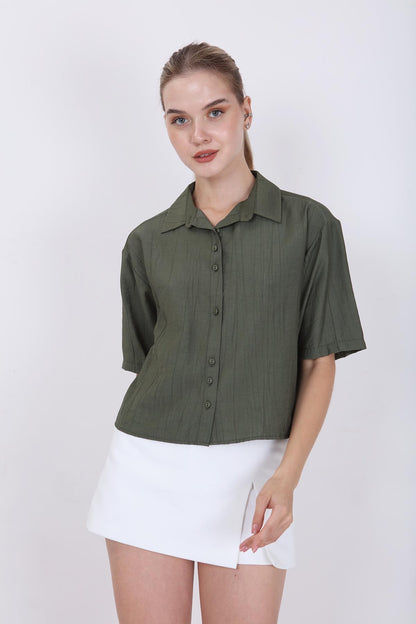 FRONT BUTTON SHORT SLEEVE SHIRT