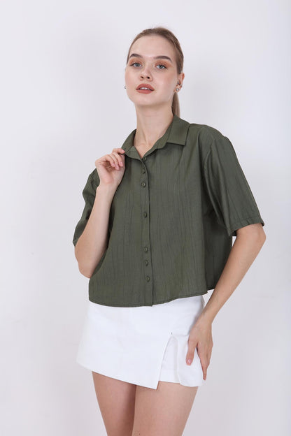 FRONT BUTTON SHORT SLEEVE SHIRT