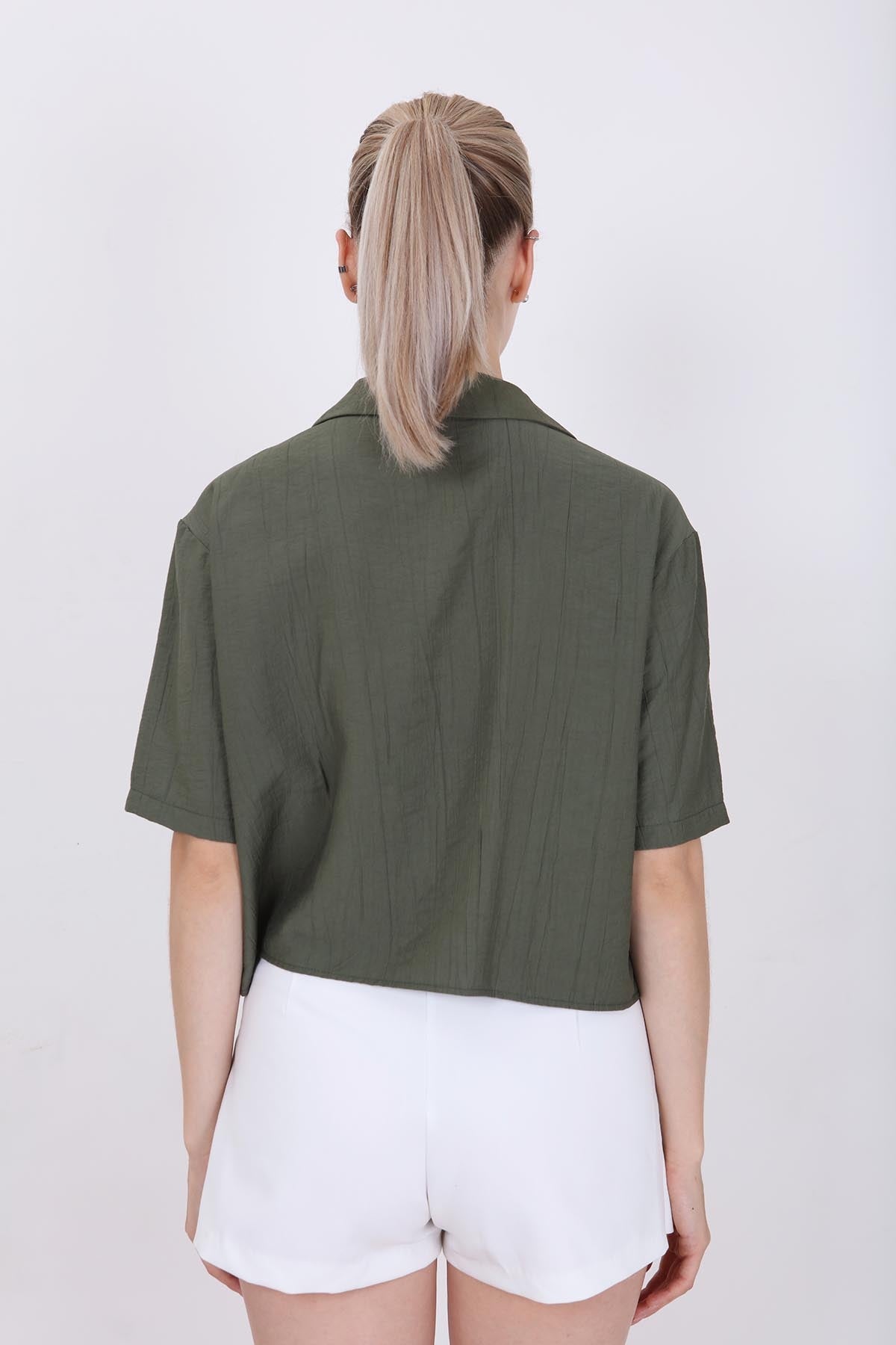 FRONT BUTTON SHORT SLEEVE SHIRT