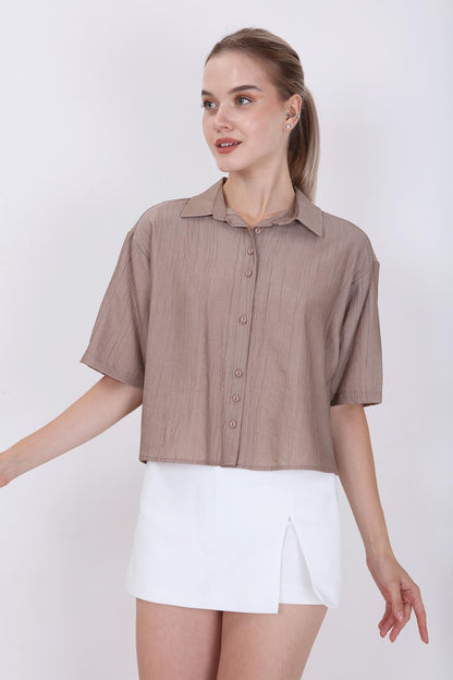FRONT BUTTON SHORT SLEEVE SHIRT