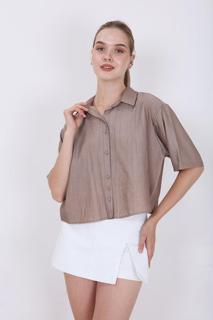 FRONT BUTTON SHORT SLEEVE SHIRT