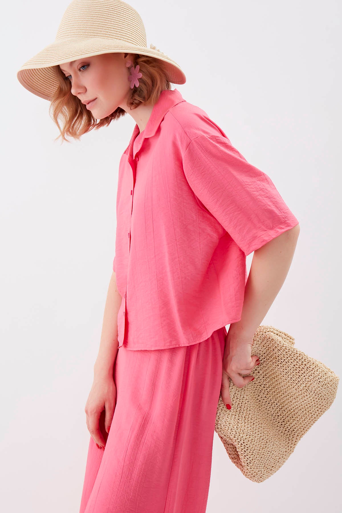 FRONT BUTTON SHORT SLEEVE SHIRT