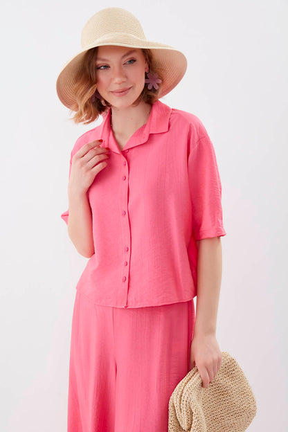FRONT BUTTON SHORT SLEEVE SHIRT