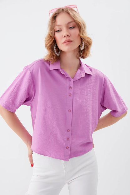 FRONT BUTTON SHORT SLEEVE SHIRT