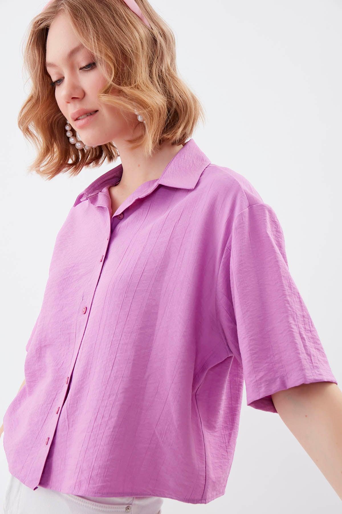 FRONT BUTTON SHORT SLEEVE SHIRT