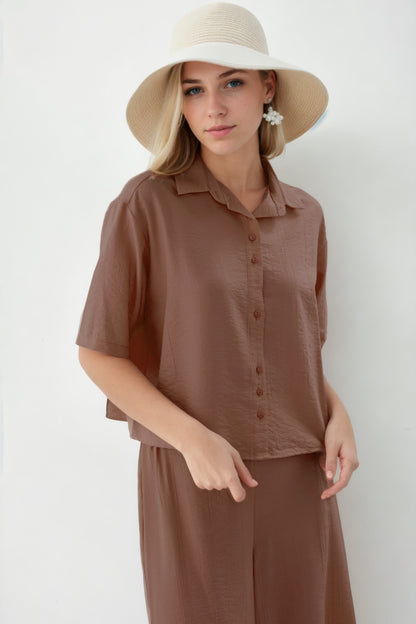 FRONT BUTTON SHORT SLEEVE SHIRT
