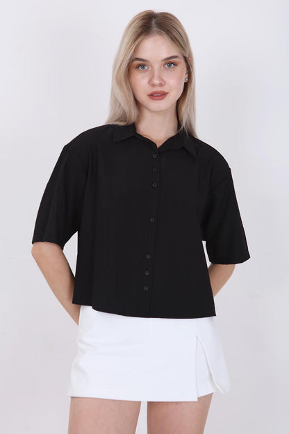 FRONT BUTTON SHORT SLEEVE SHIRT