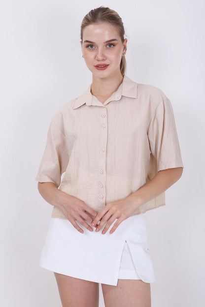 FRONT BUTTON SHORT SLEEVE SHIRT