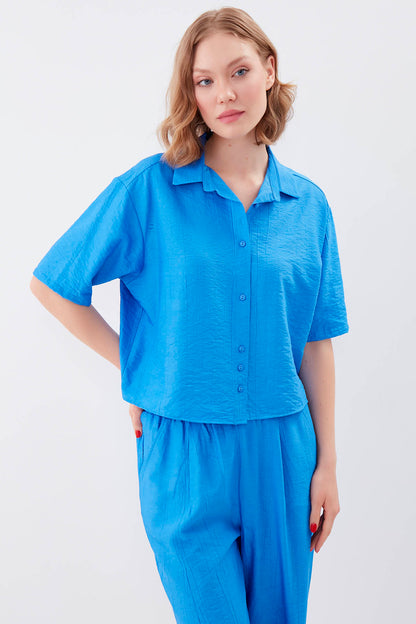 FRONT BUTTON SHORT SLEEVE SHIRT