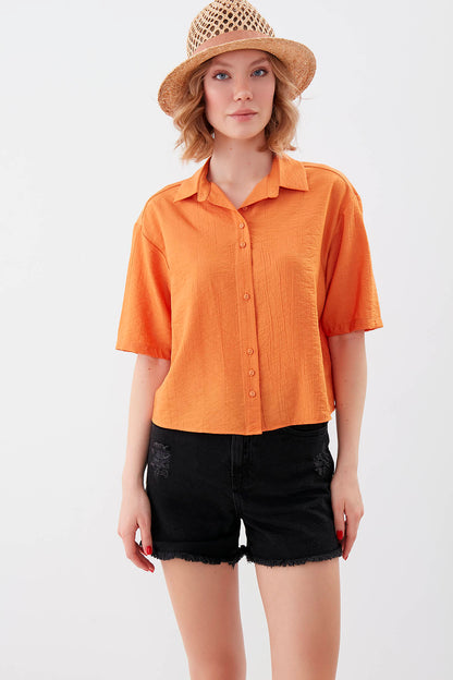FRONT BUTTON SHORT SLEEVE SHIRT