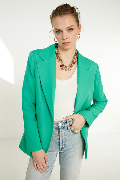 ONE BUTTON UP FRONT BLAZER JACKET