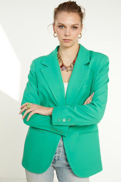 ONE BUTTON UP FRONT BLAZER JACKET