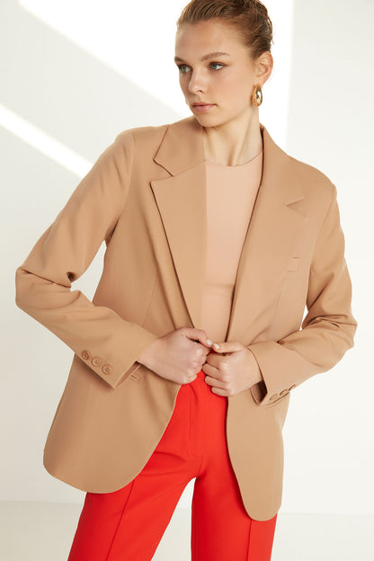 ONE BUTTON UP FRONT BLAZER JACKET