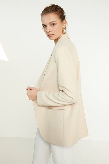 ONE BUTTON UP FRONT BLAZER JACKET
