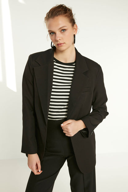 ONE BUTTON UP FRONT BLAZER JACKET