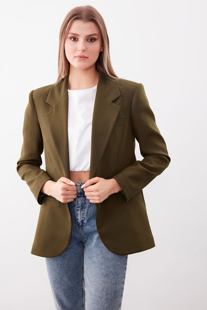 ONE BUTTON UP FRONT BLAZER JACKET