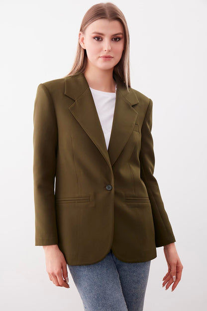 ONE BUTTON UP FRONT BLAZER JACKET