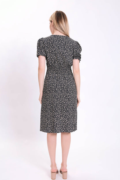 CURVED FRONT FLOWER DRESS