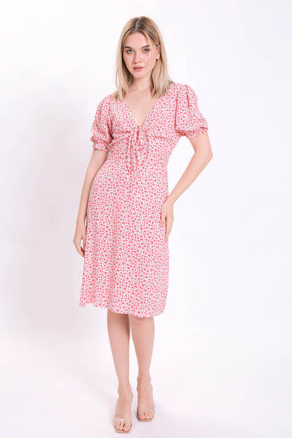 CURVED FRONT FLOWER DRESS