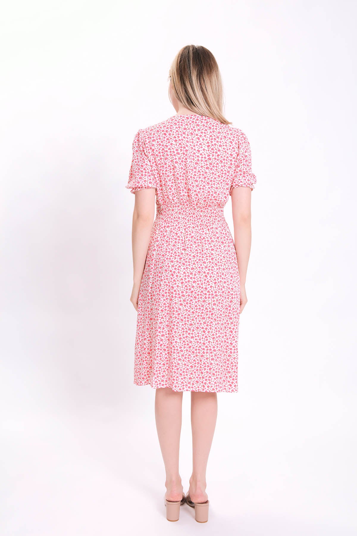 CURVED FRONT FLOWER DRESS