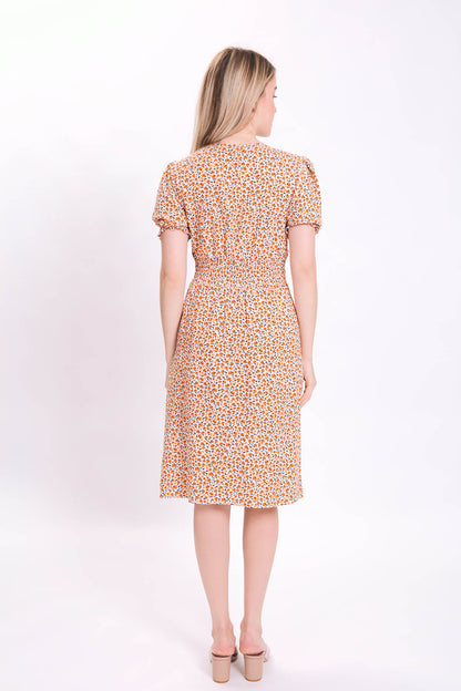 CURVED FRONT FLOWER DRESS