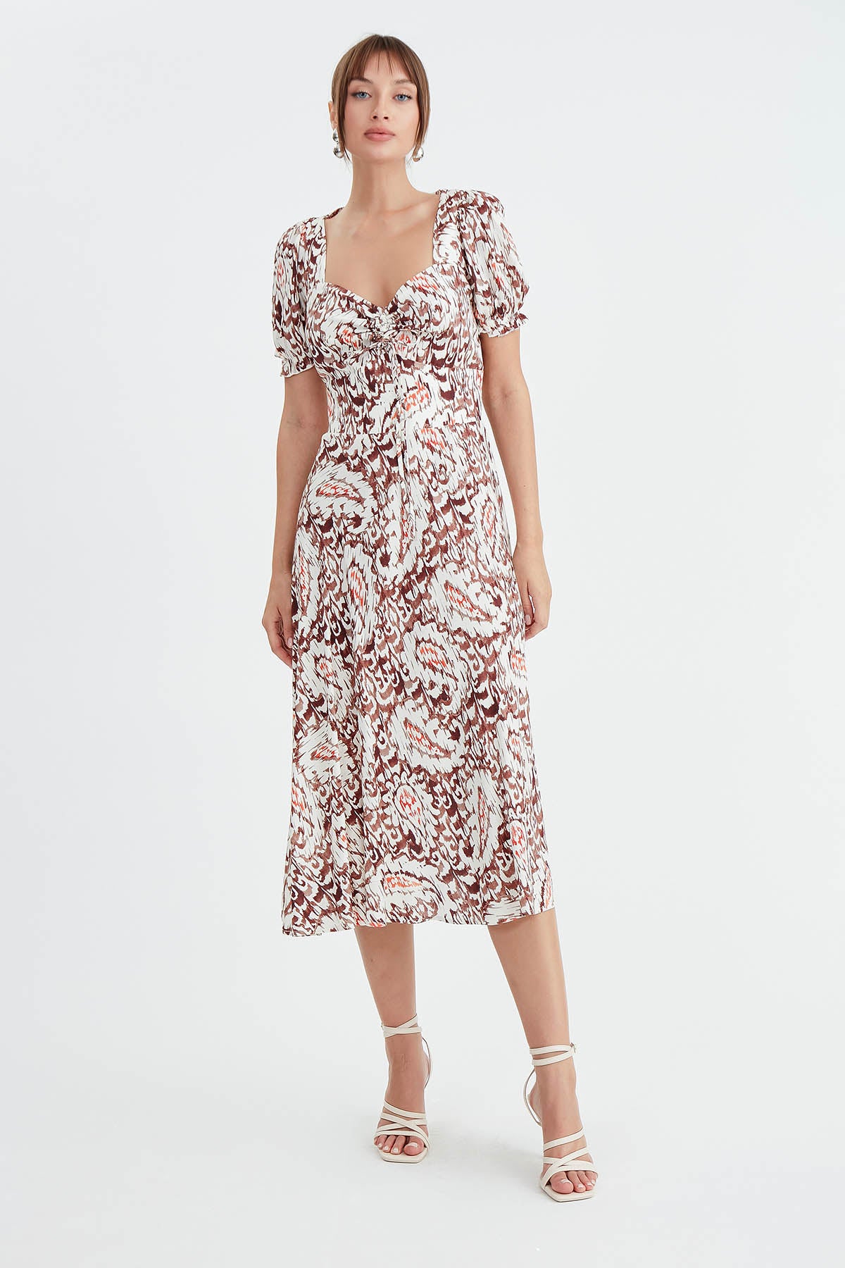 DRESS WITH CURVED FRONT