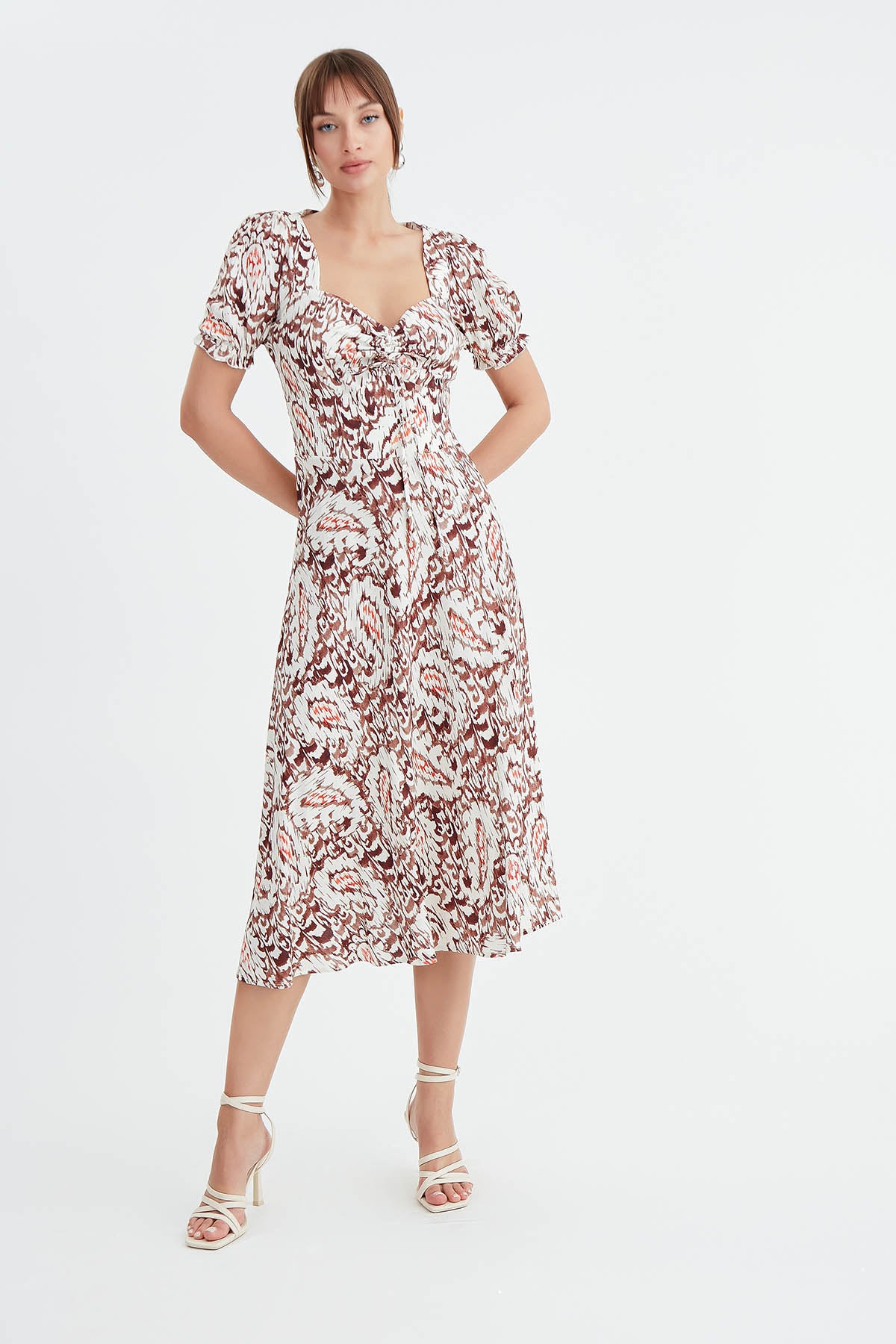 DRESS WITH CURVED FRONT