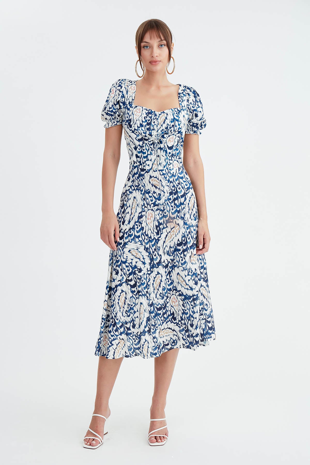 DRESS WITH CURVED FRONT