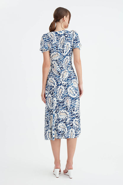 DRESS WITH CURVED FRONT