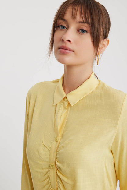 THE VISCOSE LINEN SHIRT WITH THE BENT