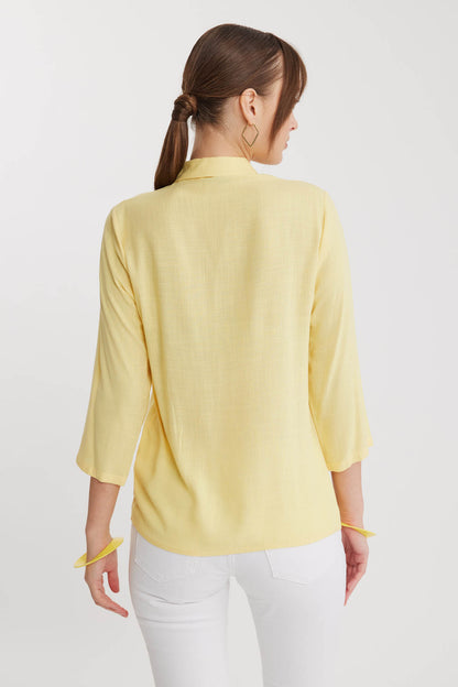 THE VISCOSE LINEN SHIRT WITH THE BENT