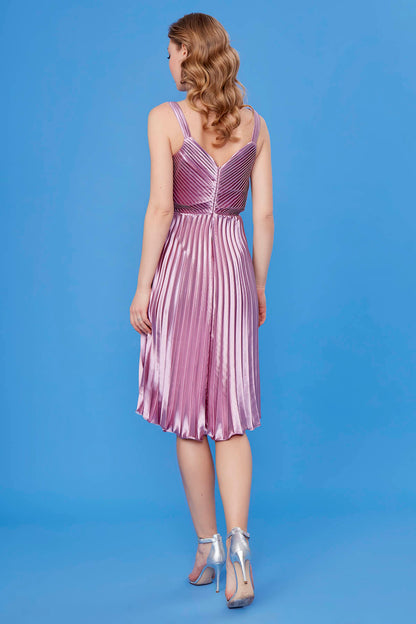 PLEATED ELEGANT EVENING DRESS