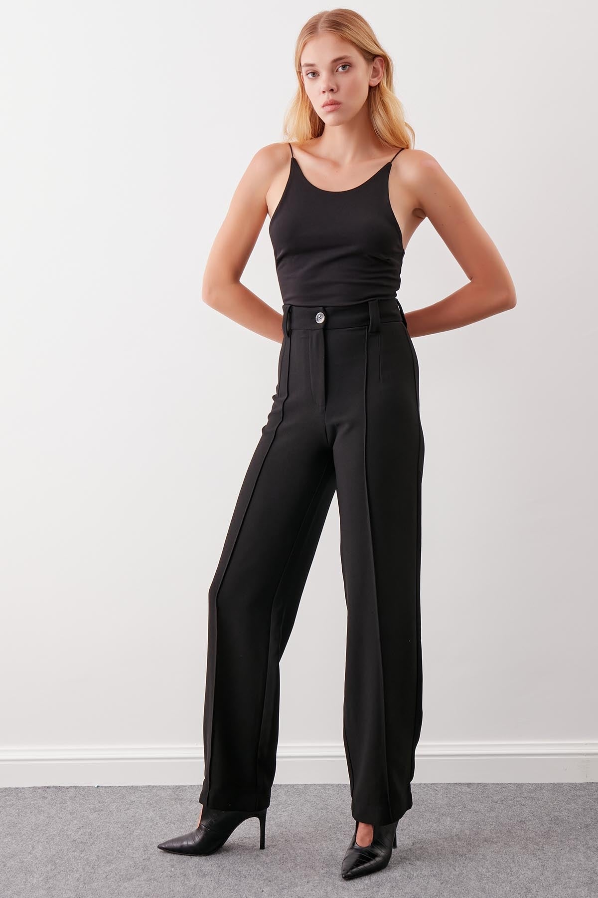 FULL TRACK TROUSERS WITH DETAILED BUTTONS